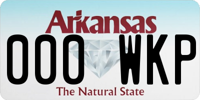 AR license plate 000WKP