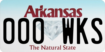 AR license plate 000WKS