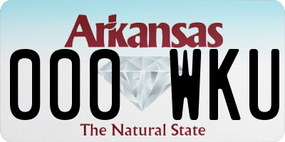 AR license plate 000WKU