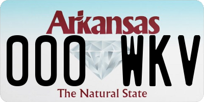 AR license plate 000WKV