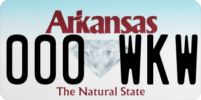 AR license plate 000WKW
