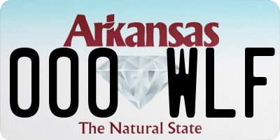 AR license plate 000WLF