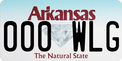 AR license plate 000WLG