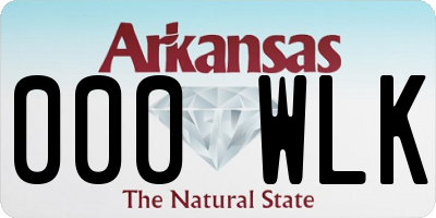AR license plate 000WLK
