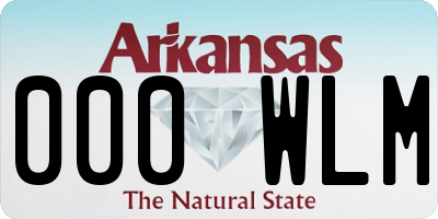 AR license plate 000WLM