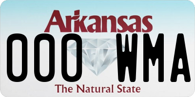 AR license plate 000WMA