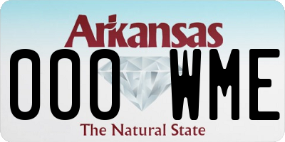 AR license plate 000WME