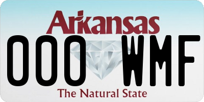 AR license plate 000WMF