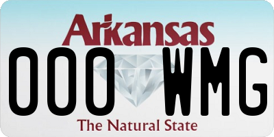 AR license plate 000WMG
