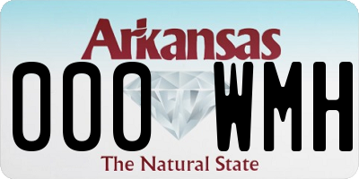 AR license plate 000WMH
