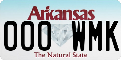 AR license plate 000WMK