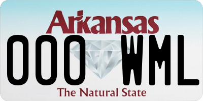 AR license plate 000WML
