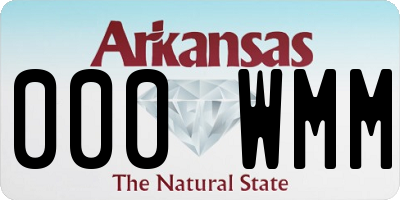 AR license plate 000WMM