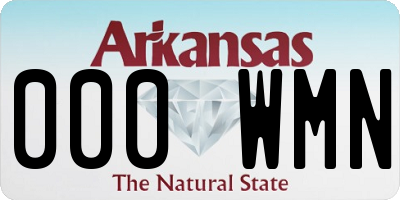 AR license plate 000WMN