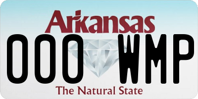 AR license plate 000WMP
