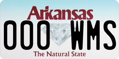 AR license plate 000WMS