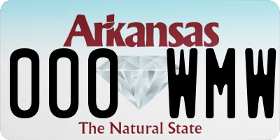 AR license plate 000WMW