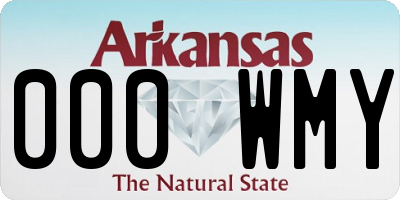 AR license plate 000WMY