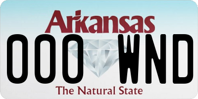 AR license plate 000WND