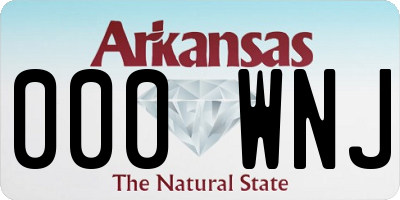 AR license plate 000WNJ