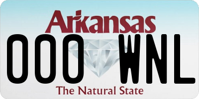 AR license plate 000WNL