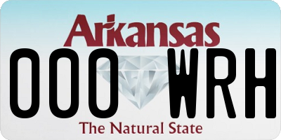 AR license plate 000WRH