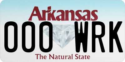 AR license plate 000WRK