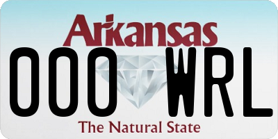 AR license plate 000WRL