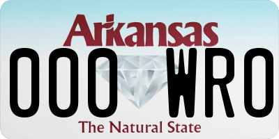 AR license plate 000WRO