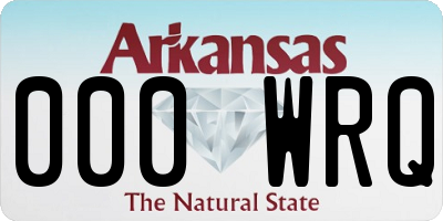 AR license plate 000WRQ