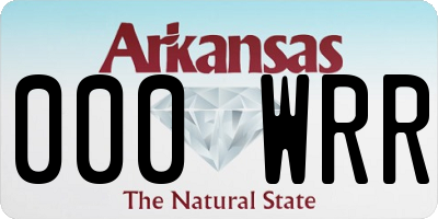 AR license plate 000WRR