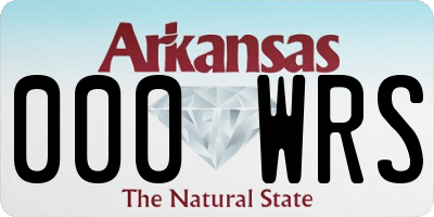 AR license plate 000WRS