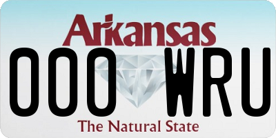 AR license plate 000WRU