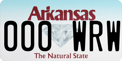 AR license plate 000WRW