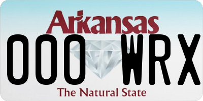 AR license plate 000WRX