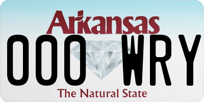 AR license plate 000WRY