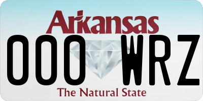 AR license plate 000WRZ