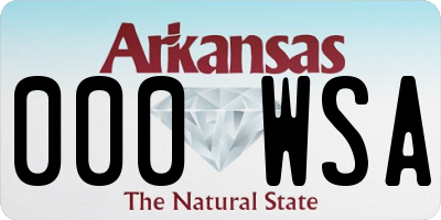 AR license plate 000WSA