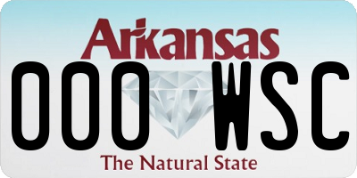 AR license plate 000WSC