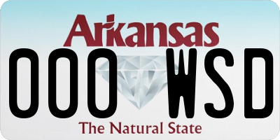AR license plate 000WSD