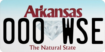 AR license plate 000WSE