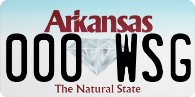 AR license plate 000WSG
