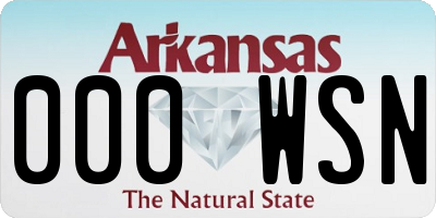 AR license plate 000WSN