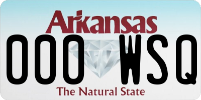 AR license plate 000WSQ