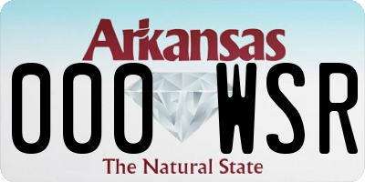 AR license plate 000WSR