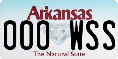 AR license plate 000WSS
