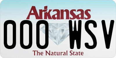 AR license plate 000WSV