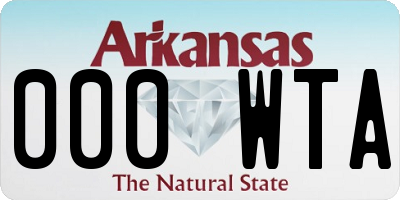 AR license plate 000WTA