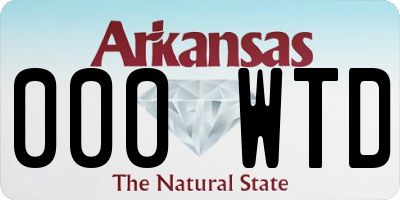 AR license plate 000WTD