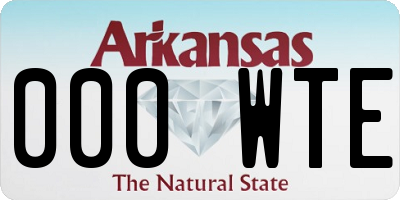 AR license plate 000WTE